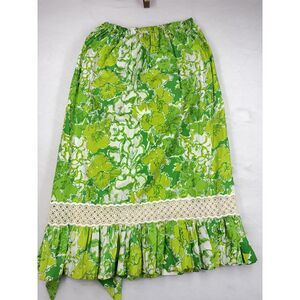 "The Lilly" 1970s Lilly Pulitzer size 16/XXL lime green vintage skirt with sash